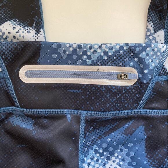 ATHLETA Capri Leggings Size XS Electric Sonar‎ Blue Yoga Running Active Athletic - Picture 5 of 8